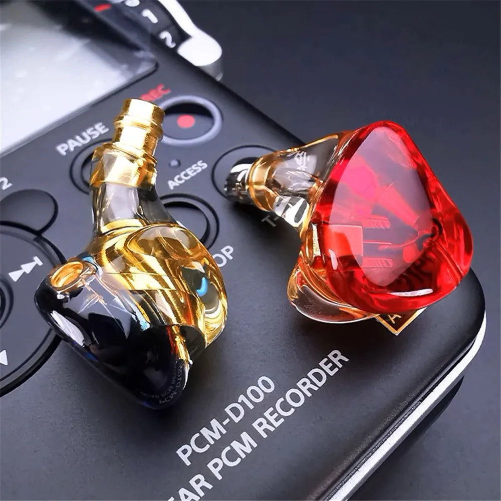 FENGRU Diy QZX-A1 fait sur mesure dans l'oreille écouteur en résine HiFi course sport sauna téléphone avec interface MMCX (câble non inclus)