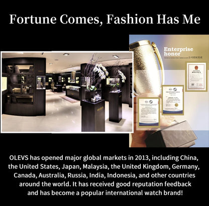 OLEVS 9910 Original Men's Automatic Mechanical Watch Luxury Skeleton Stainless steel Waterproof Luminous Watches
