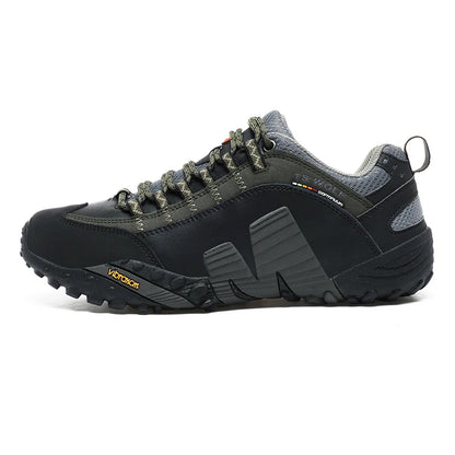 Mountaineering Shoes Men's Genuine Leather Outdoor Sports Anti-Slip Mountaineering Hiking Shoes Breathable Tourism Shoes