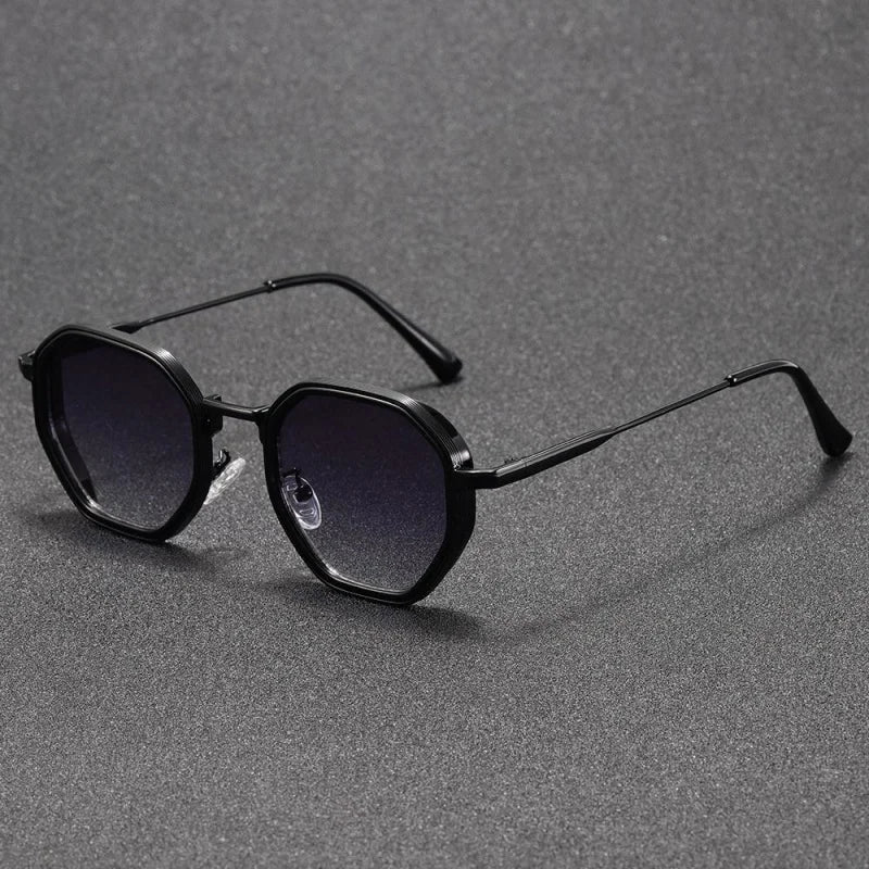 1PCunisex Round Metal Fashionable Sunglasses, Retro Style, Fashionable Basic Model, Classic Color Contrast Matching