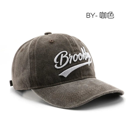 Brooklyn Baseball Caps Embroidery Breathable Retro Style Unisex Comfort Trendy Fashion Summer Hat Sun Protection Curved Brim