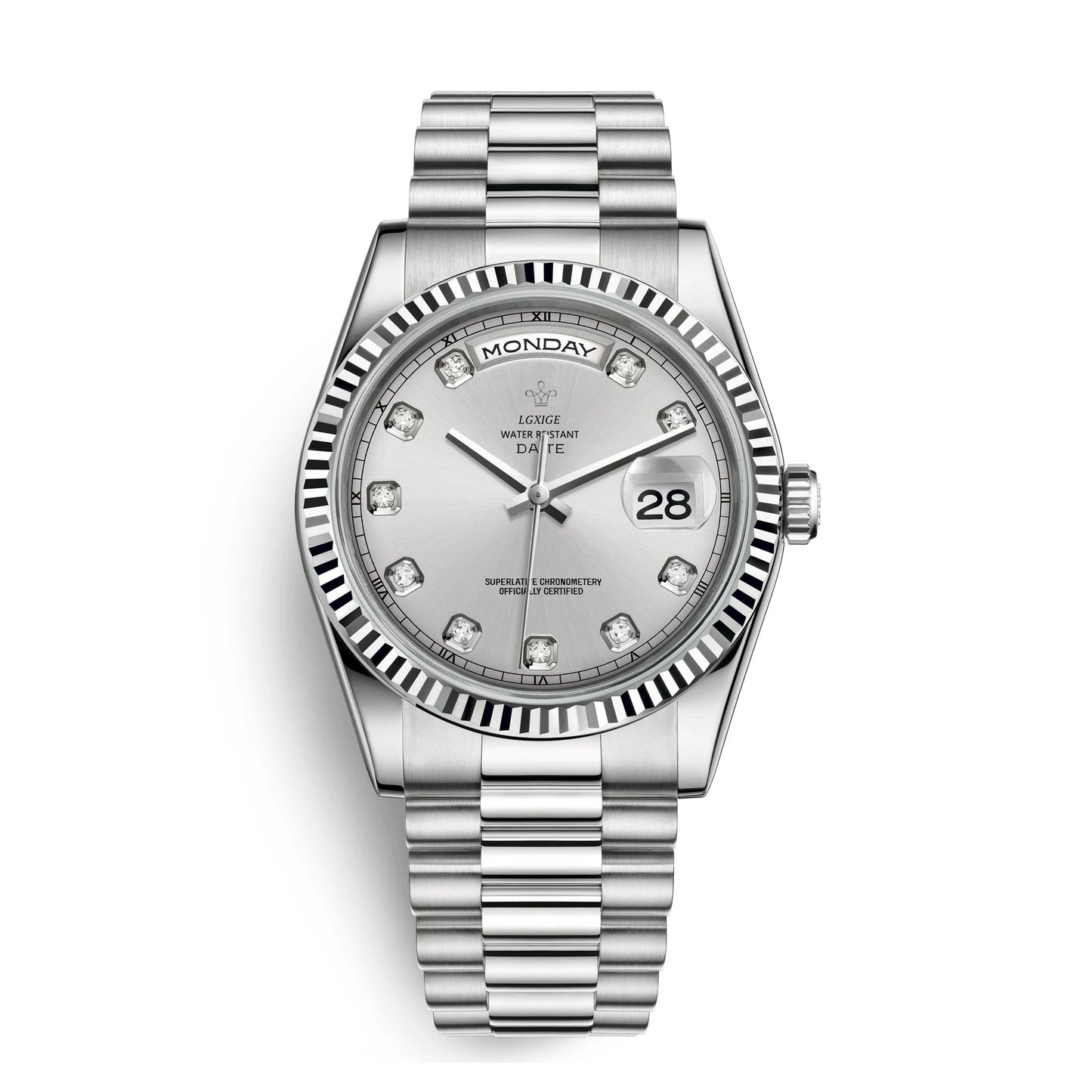 LGXIGE Diamonds Dial Wrist Watch For Men Top Brand Luxury Fashion Men Watch Casual Quartz Wristwatch Waterresistant Male Clock