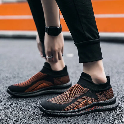 Lightweight Men's Walking Shoes Outdoor Soft Male Casual Shoes Flexible Breathable Men Loafers Slip-On Footwear Sneakers 39-48