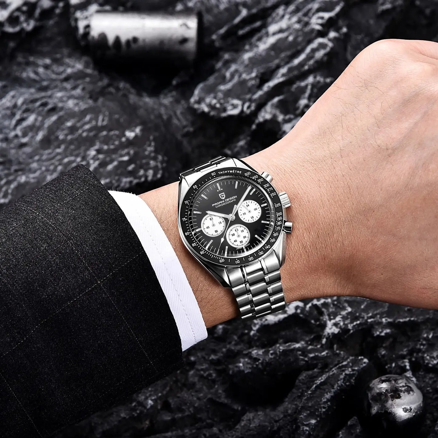 PAGANI DESIGN 2026 New Mens Watches Panda Moon Watch Luxury Quartz Watch For Men Automatic Date Sport Chronograph Wristwatch Men