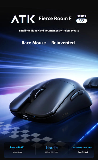 ATK Blazing Sky F1 V2 Ultimate Wireless Gaming Mouse Dual-Mode Lightweight PAW3950 Ultra Dual 8KHz Low Latency Ergonomic Extreme