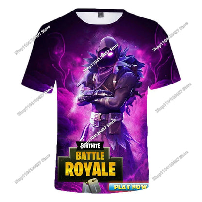 Children's Summer T Shirt Battle Royale Fortnite Hero Victory 3d T-shirt Tees Boys Girls Baby Clothes