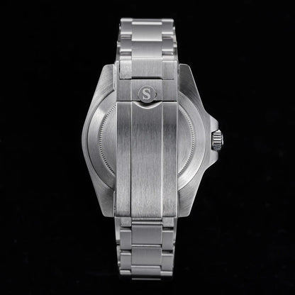 SEESTERN GMT Retro Watch for Men NH34 Automatic Movement Mechanical Wristwatches Sapphire Crystal Fine-tuning Pull Button S436