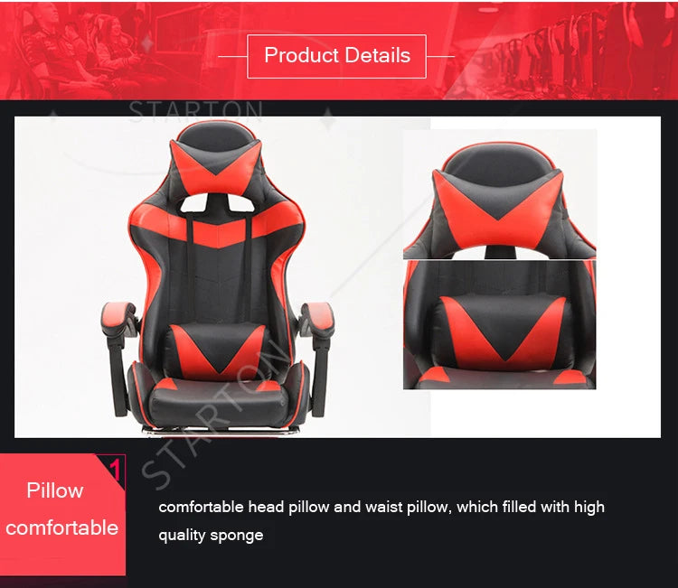 PC Gamer Gaming Chair PU Leather Office Adult Ergonomic RGB Racing Computer Gamer Racing Gamer Chair for Sale