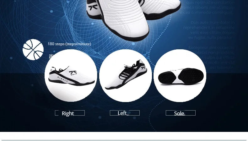 Firmway Professional Taekwondo Shoe for Unisex Soft Sole Kids Kung Fu Comfortable Men Women Tai Chi Karate Shoes White Sneakers