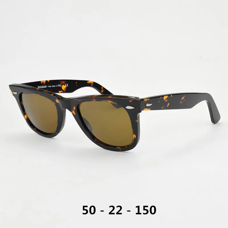 Ochelari de soare clasici cu lentile de sticlă Ochelari de soare din acetat pentru bărbați Y-2140 Design cu nit dublu Ochelari de protecție eleganți pentru femei, cu formă pătrată, cu protecție UV