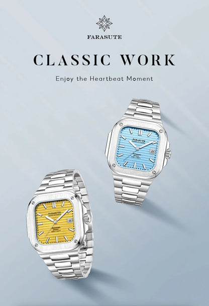 FARASUTE Automatic Mechanical Luxury Men's Watch Miyota9019 Movement Ultrathin 8.9mm Luminous 5ATM Waterproof Wristwatches Male