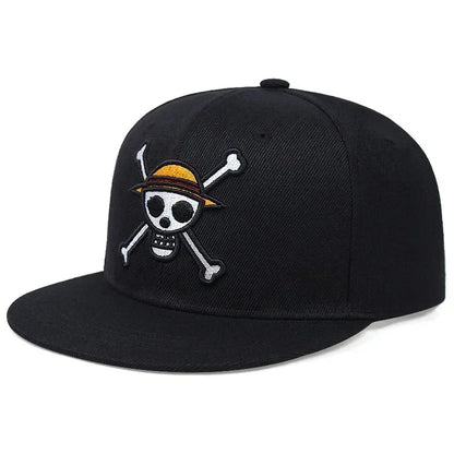 Anime ONE PIECE Fashion Baseball Caps for Men Women Luffy Skull Embroidered Men's Women's Cap Leisure Hip Hop Snapback Hat Gift