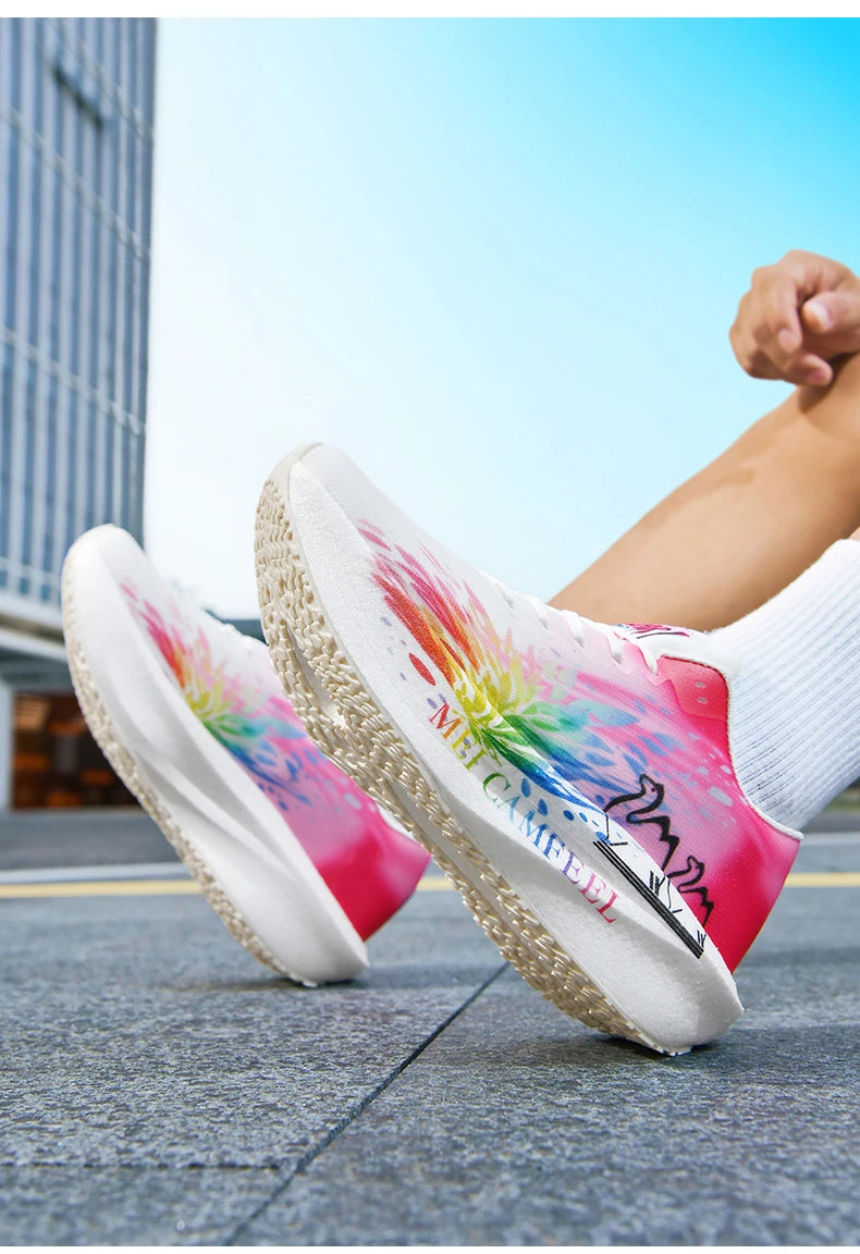 2026 New Eagle Pattern Running Shoes Carbon Plate Marathon Sports Shoes Ultra-Light Breathable Cushioning Training Running Shoes