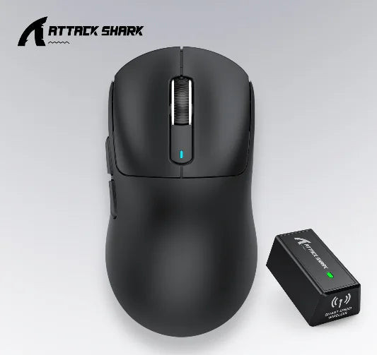 ATTACK SHARK X3 miš s tri načina rada 1K Hz, X3Pro Bluetooth bežični miš 4K Hz, lagan, PAW3395, brzina praćenja 650IPS