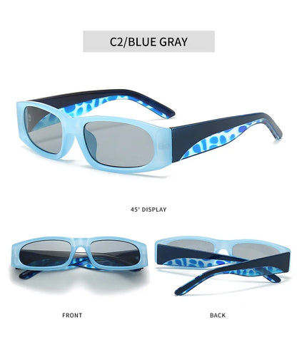 Ochelari de soare negri cu ramă îngustă în stil hip-hop, ochelari de soare retro pentru bărbați, de culoare portocaliu, UV400
