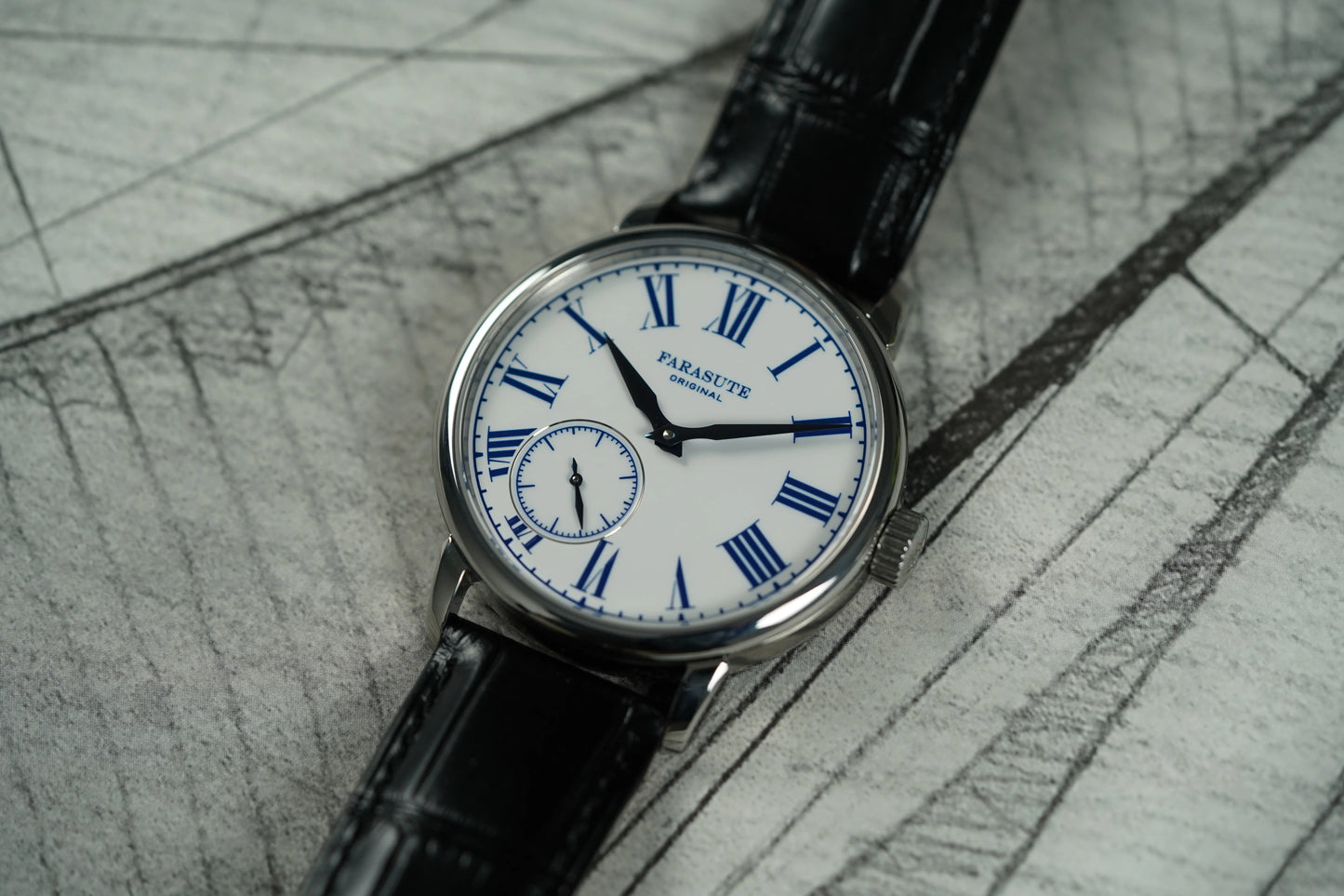 FARASUTE New 39mm Manual Customized Mechanical Movement Watch Men Casual Power Reserve 80 hours Sapphire Wristwatch reloj hombre