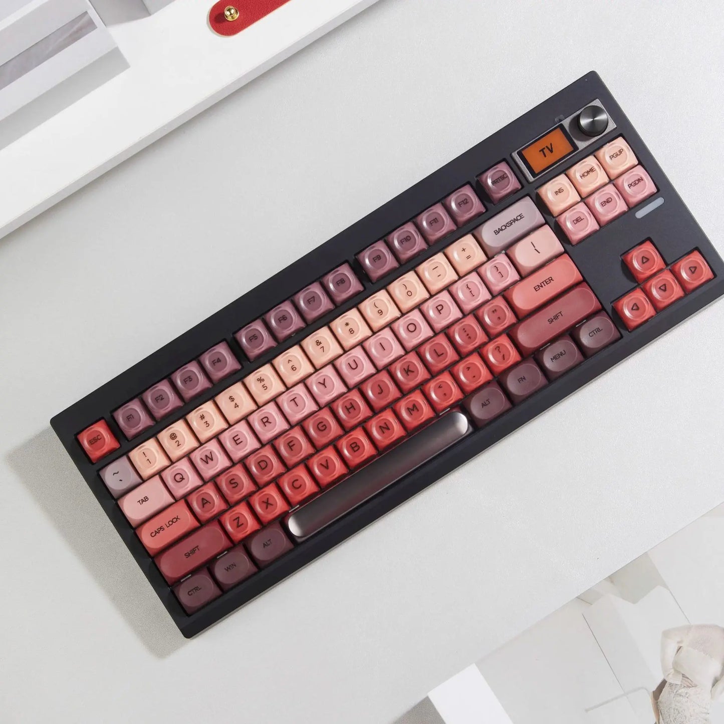 HOA Two-color Semi Matte Lipstick Keycap Kit with 130 Keycaps Compatible with 61/75/87/104/108 Mechanical Keyboards