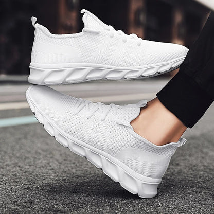 Men's Running Shoes Soft Soles Wear-Resistant Breathable Sports Shoes Mesh Outdoor Fashion Big Size Tennis Shoes for Men