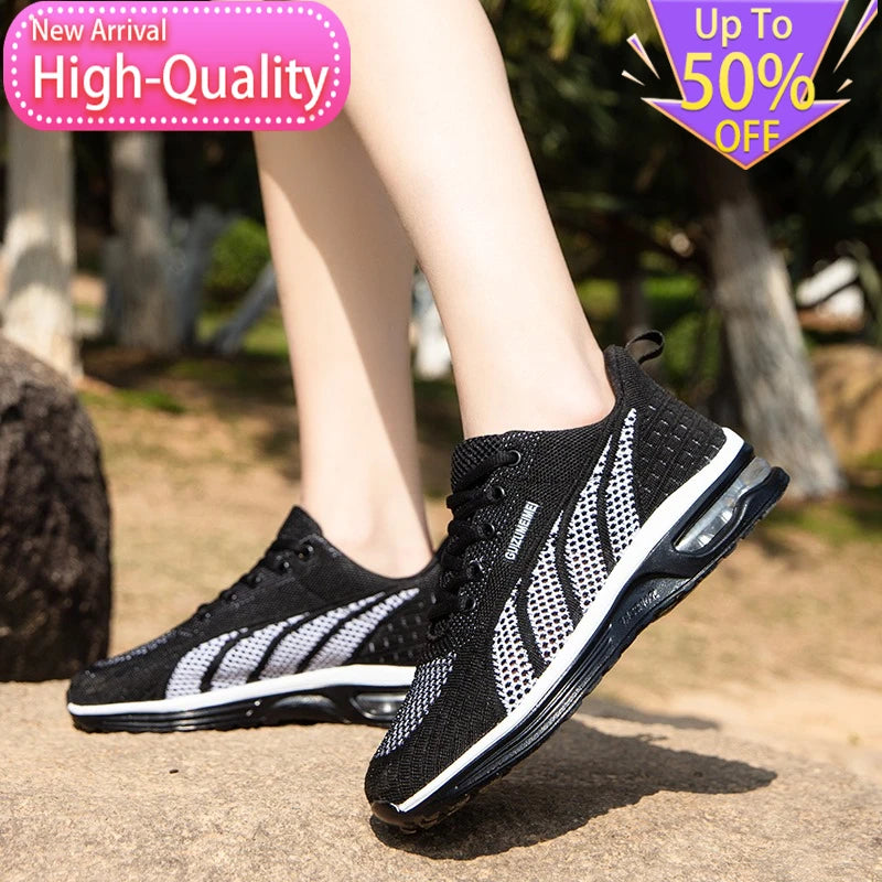 New summer rebound women's sports shoes, lightweight shock-absorbing running shoes, marathon foot protection balance walking shoes