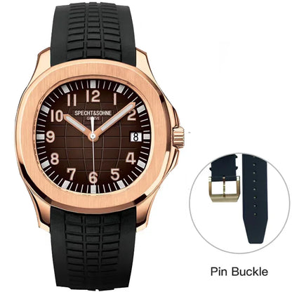 Specht&Sohne 40MM Men's Watches Mechanical Watch Japan Miyota 8215 Movt Rose Gold Stainless Steel Classic 5167 Watch Waterproof