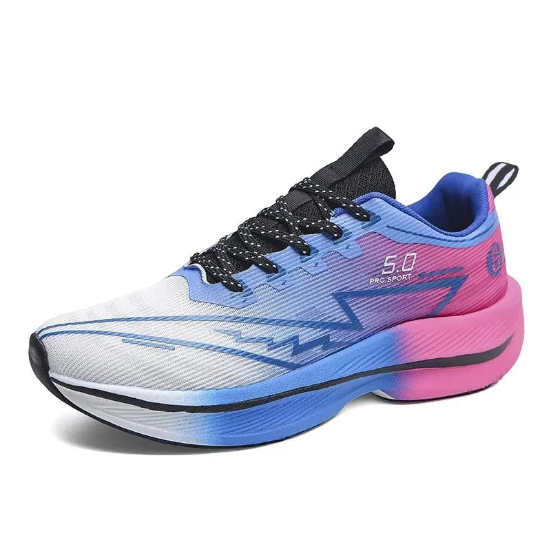 Brand Men's Carbon Plate Running Shoes, Soft Cushion, Shock Absorbing Sports Shoes, Unisex Sneakers, Light Anti-Slip Training Shoes