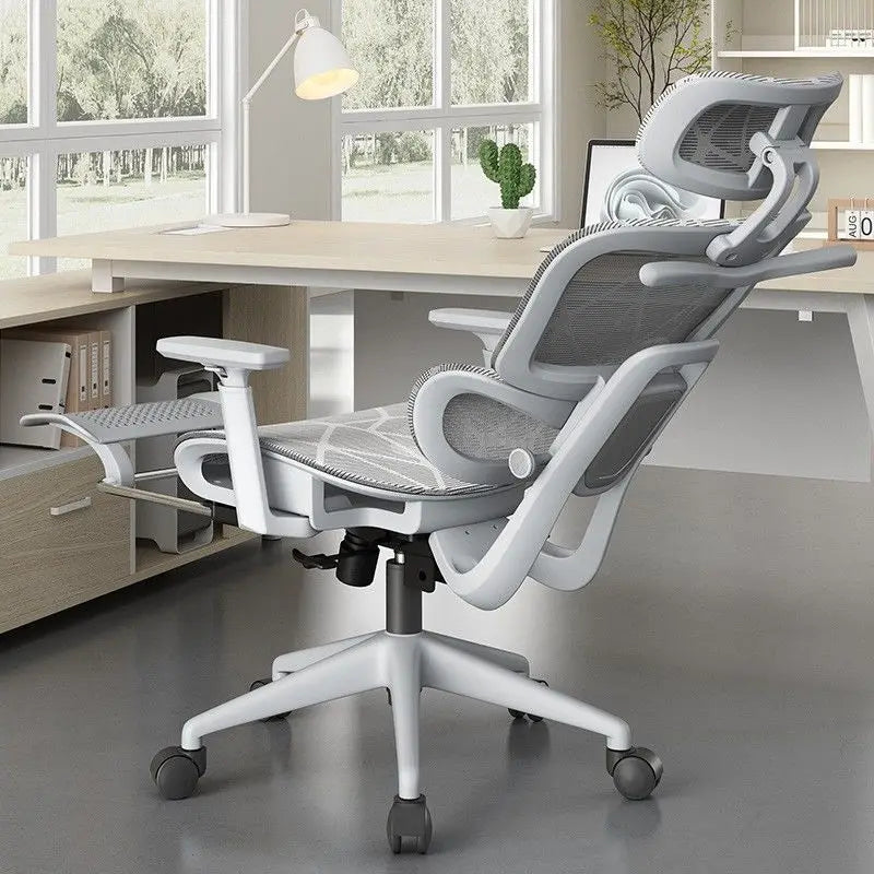 Breathable Ergonomic Office Computer Chair Reclining Gaming Chair  Comfort Lumbar Support  Long Sitting Adjustable Swivel Design