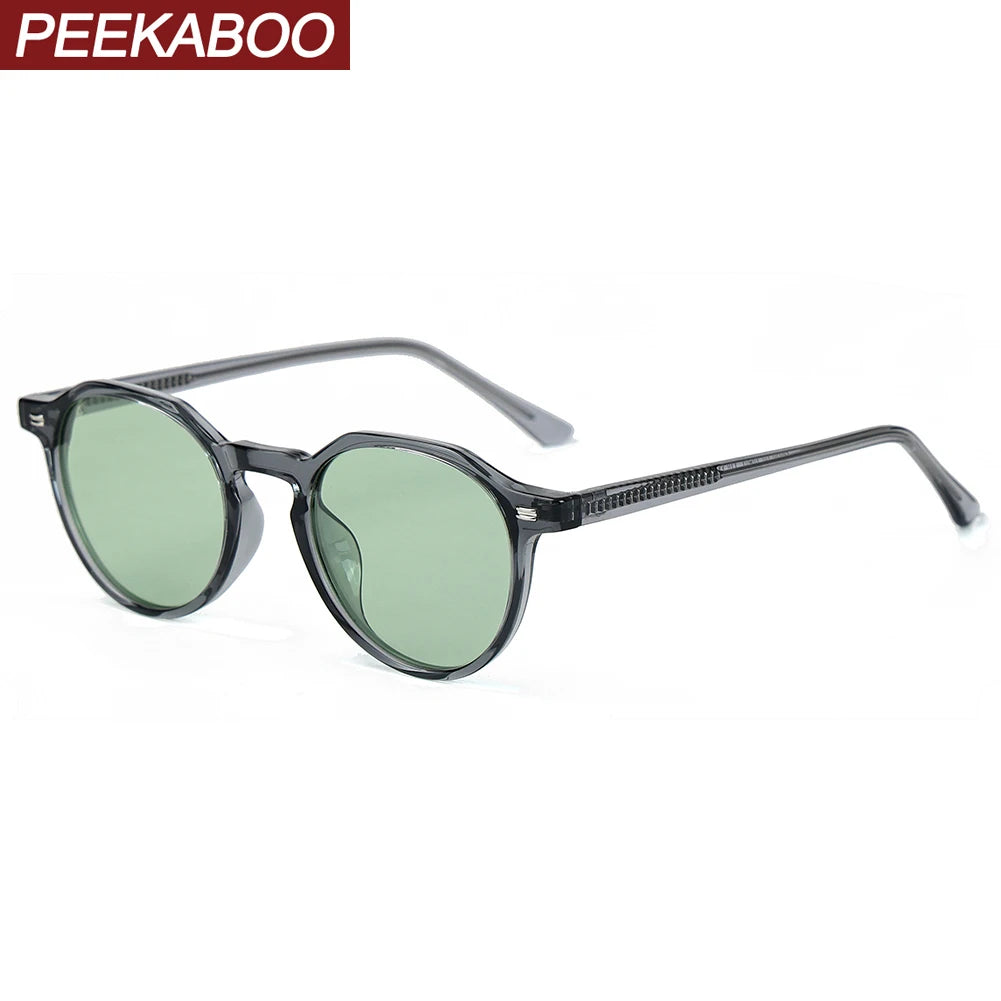 Ochelari de soare de modă Peekaboo TR90, UV400, pentru femei, verzi și maro, polarizați, pentru bărbați și femei, din acetat, unisex, stil de vară