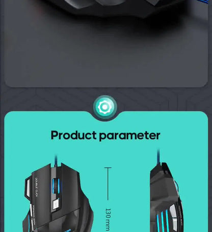 IMICE X7 Optical Gaming Mouse Adjustable DPI Ergonomic Anti Slip Design Colorful Luminuse Suitable for Desktop Computers Laptop