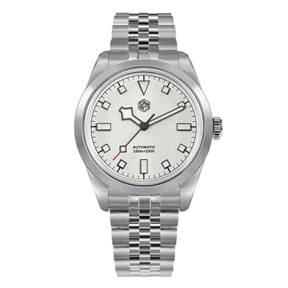 San Martin 38mm Men Sport Watch Fashion Luxury Explore Climbing Automatic Mechanical Sapphire Waterproof 5 Links Bracelet BGW-9