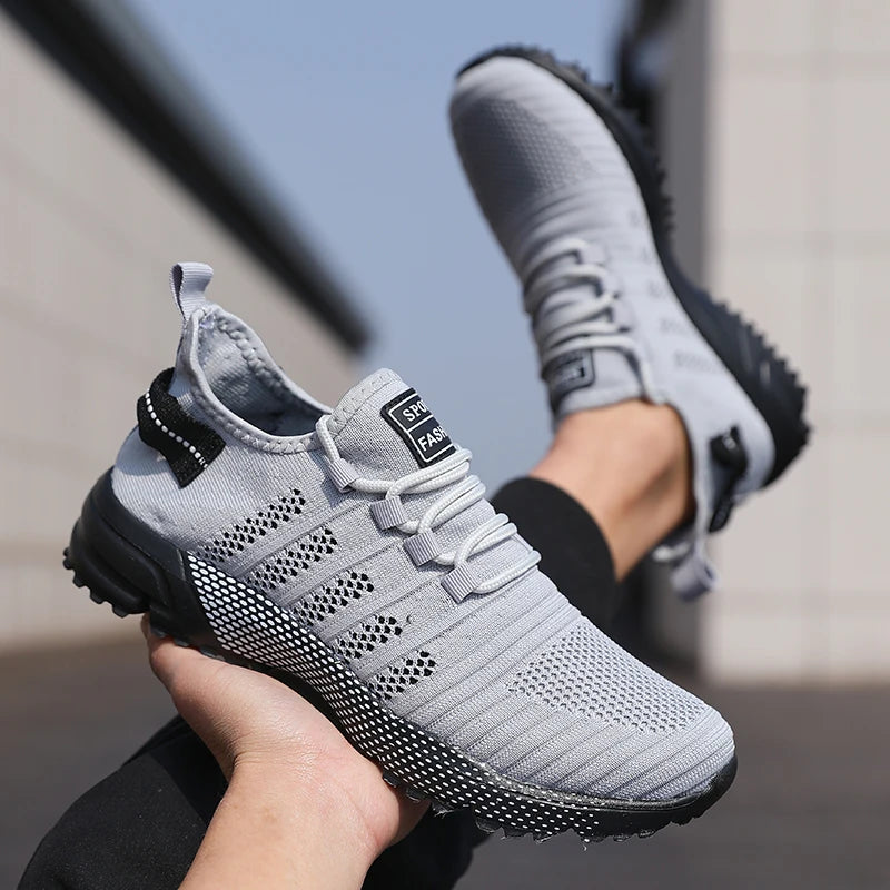 Sapatilhas casuais para homem em malha, leves, respiráveis, com sola macia, estilo running, slip-on, flats e loafers, calçado de treino Zapatos Hombre