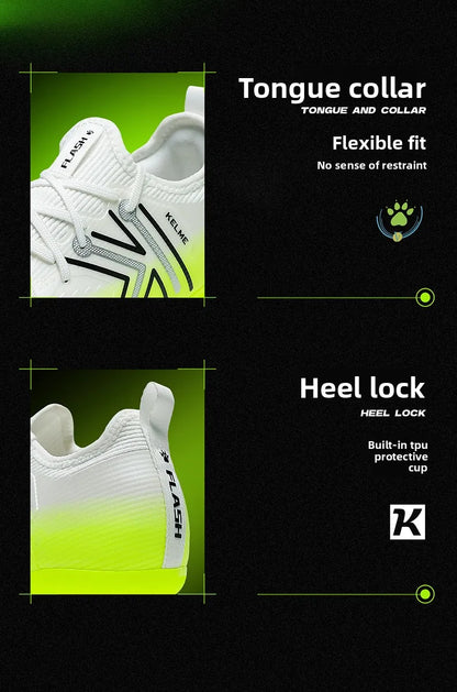 Kelme Herren-MG-Fußballschuhe für Indoor und Kunstrasen, kurze Stollen, professionelle Match-Fußballschuhe, rutschfeste Trainings-Turfschuhe
