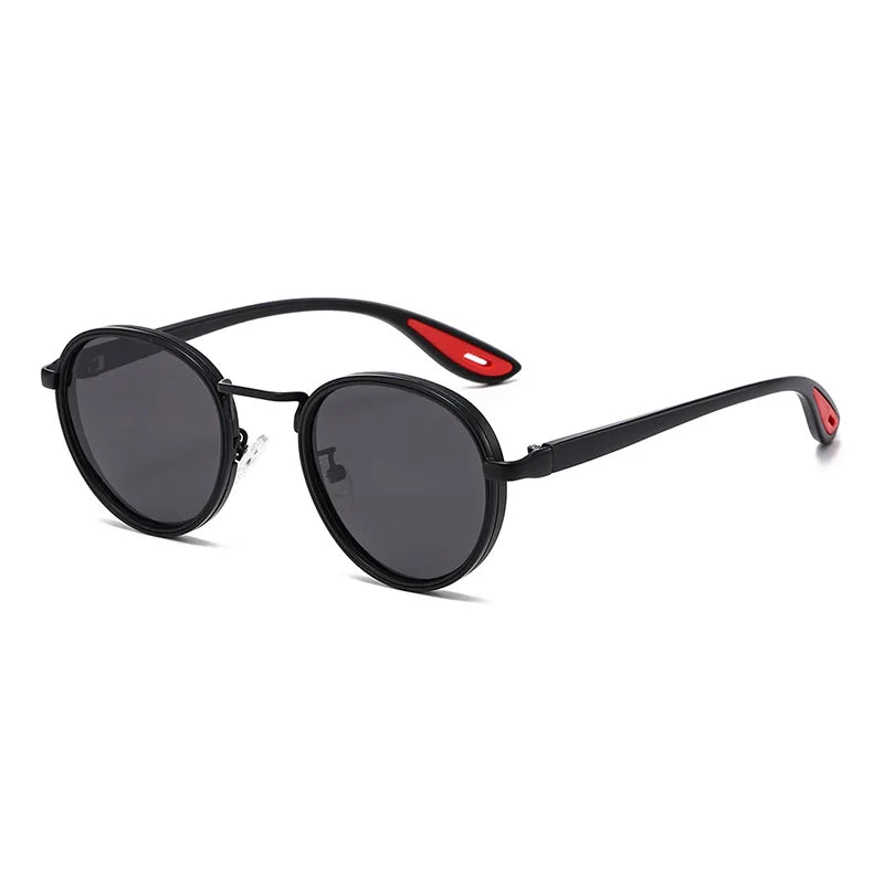 Ochelari de soare cu lentile ovale metalice, protecție UV, ramă mică în stil retro, ochelari de soare clasici de marcă, creație de designer, pentru femei și bărbați