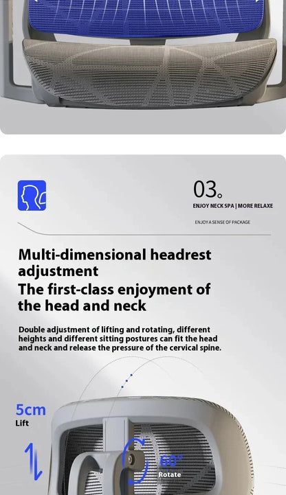 Gaming Chair Office Desk Ergonomic Computer Adjustable Armrests 3D Headrest Chair Lift Chair Back Can Tilt Back with Foot Pedals
