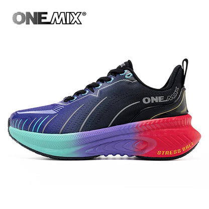Zapatillas de running ONEMIX con nueva amortiguación para hombre, aptas para corredores de peso elevado, deportivas con cordones para mujer, antideslizantes, de exterior, zapatillas atléticas masculinas