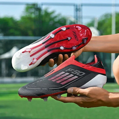 Nouvelles chaussures de football pour hommes, crampons de sport d'extérieur pour garçons et adultes, bottes de football d'entraînement respirantes, antidérapantes, à crampons longs, confortables