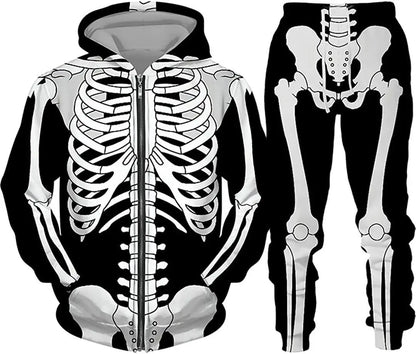 New 3D printed long sleeved hooded sweatshirt set for spring and autumn men's sportswear zipper sweatshirt, Produit gaming premium Fraquane