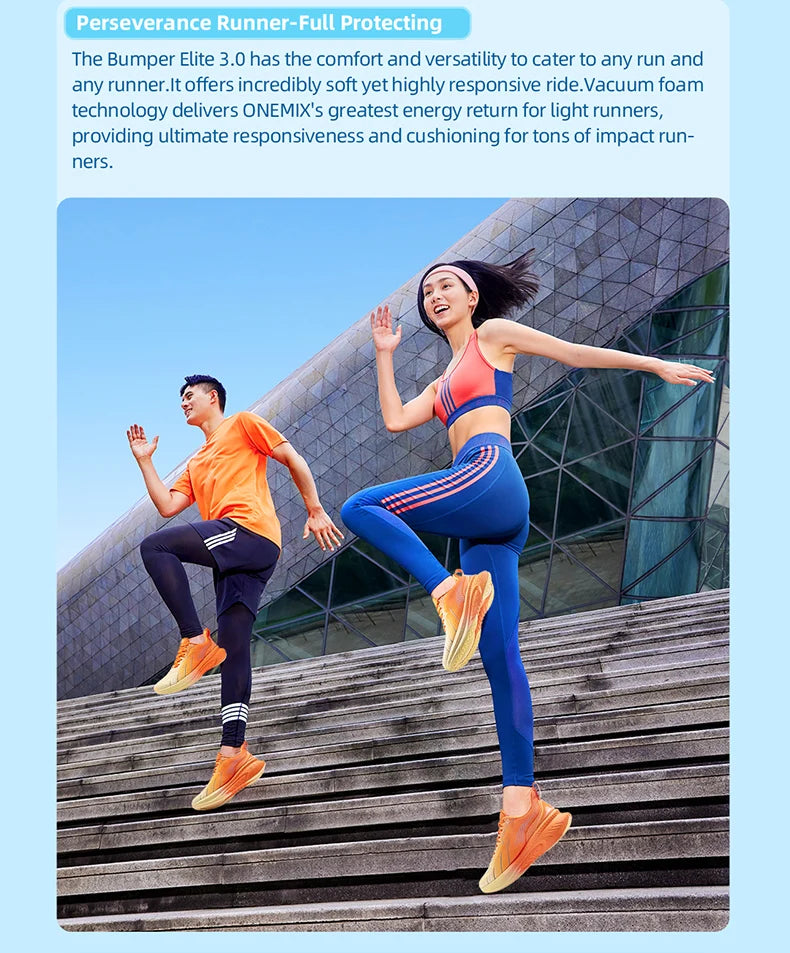 Zapatillas de running ONEMIX con nueva amortiguación para hombre, aptas para corredores de peso elevado, deportivas con cordones para mujer, antideslizantes, de exterior, zapatillas atléticas masculinas