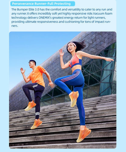 Zapatillas de running ONEMIX con nueva amortiguación para hombre, aptas para corredores de peso elevado, deportivas con cordones para mujer, antideslizantes, de exterior, zapatillas atléticas masculinas