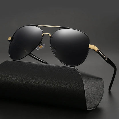 Ochelari de soare clasici Big Pilot pentru bărbați și femei, de lux, din metal, negri, de aviație, ochelari de soare pentru bărbați, la modă, pentru condus și vacanță, UV400, ochelari de protecție