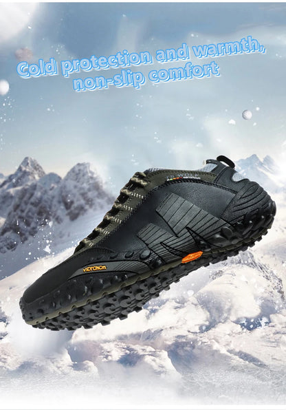 Mountaineering Shoes Men's Genuine Leather Outdoor Sports Anti-Slip Mountaineering Hiking Shoes Breathable Tourism Shoes