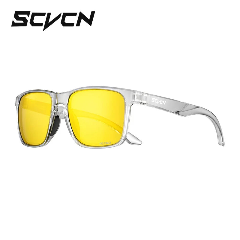 SCVCN Ochelari polarizați pentru drumeții, pescuit și ciclism, ochelari de modă UV400 pentru bărbați, ochelari de sport pentru MTB și biciclete, pentru activități în aer liber