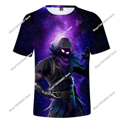 Children's Summer T Shirt Battle Royale Fortnite Hero Victory 3d T-shirt Tees Boys Girls Baby Clothes