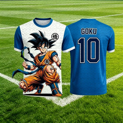 2026 Summer New Dragon Ball Goku 10 Print Quick Dry Jersey Adult Kids Breathable Basketball Soccer Sport T-Shirt Y2k