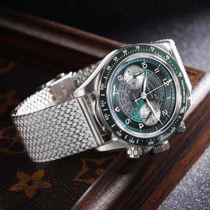 FARASUTE New Japan VK64 Quartz Movement Men Watch Casual 10Bar Waterproof Speed Sports Chronograph Wristwatch Clock Reloj Hombre