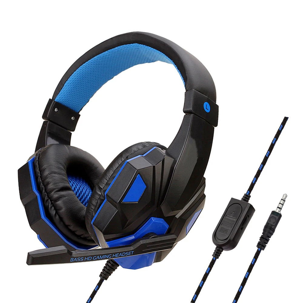 Professional Wired Gaming Headset with Noise Cancelling Microphone – Adjustable 3.5mm Stereo Headphones for PS5, PS4, PC, Laptop & Mobile Devices