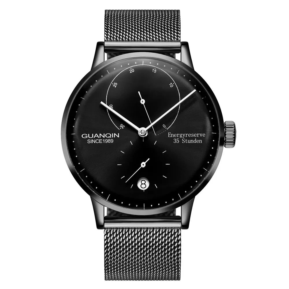 GUANQIN Mechanical Business Watch Men Luxury Brand Luminous Stainless Steel Strap Wrist Mens Automatic Watches Clock relogio BYR
