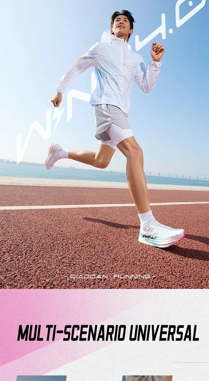 QIAODAN Men's Trail Running Shoes 2026 WIND 4 Jogging Sport Shoes GYM Mesh Breathable Athletic Running Sneakers QDB023262298