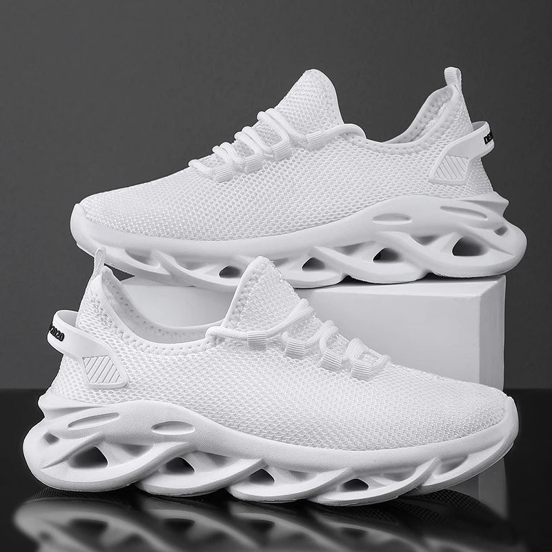 Men Casual Sport Shoes Breathable Lightweight Sneakers Outdoor Mesh Black Running Shoes Athletic Jogging Tennis Walking Shoes