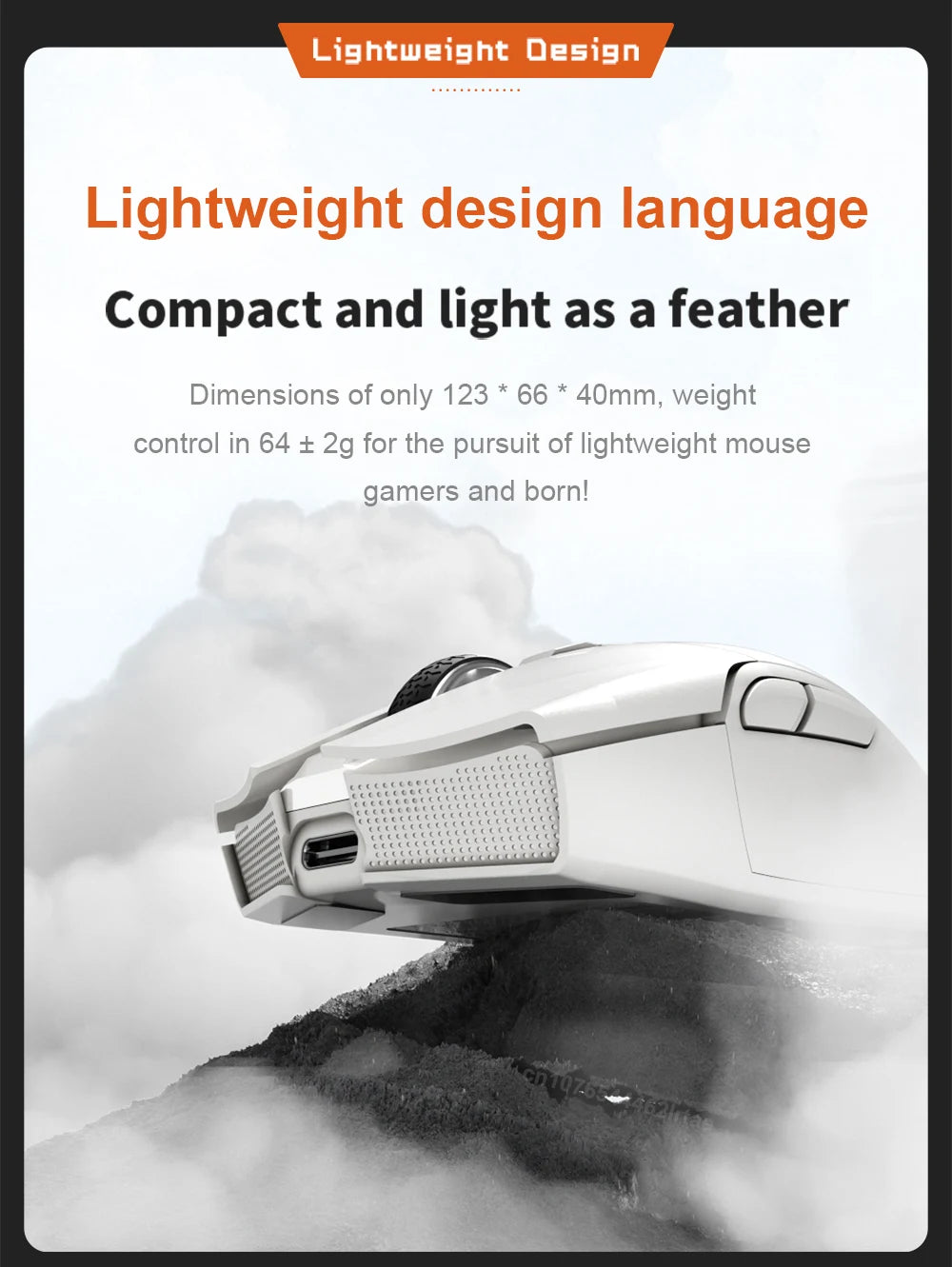 Motospeed Darmoshark N3 Pro Bluetooth – bezprzewodowa mysz gamingowa Double 8K, trójtrybowa, ładowalna, PAW3395, 64g, ergonomiczna mysz dla graczy