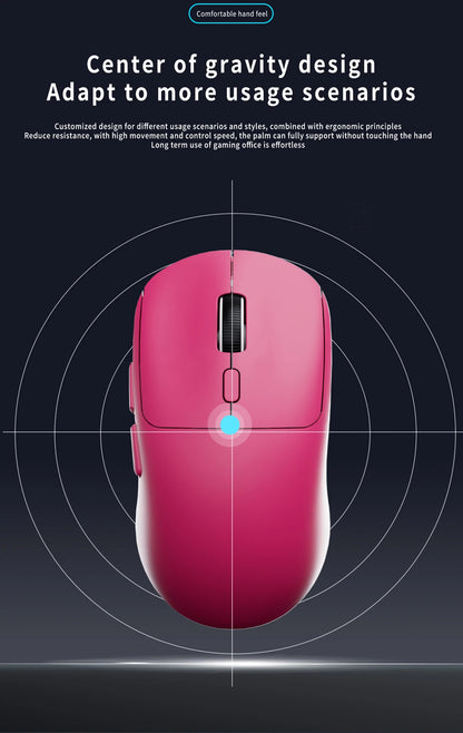 Bluetooth gaming miš, punjivi miš za gamere PAW3395, lagan ergonomski bežični miš za esport